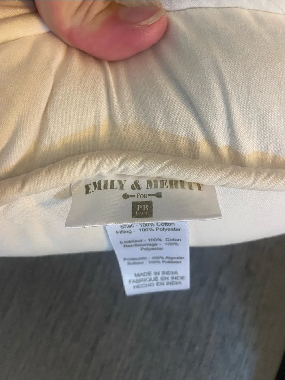 Pottery Barn Teen White Anchor Pillow with Gold Sequins ⚓️ ✨